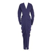 Kaz, lange zijden jurk in eclipse blauw Cortana , Blue , Dames