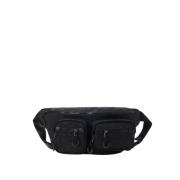 Nylon etui met allover logo Iceberg , Black , Heren