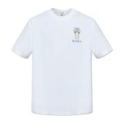 T-shirt met logo Casablanca , White , Heren