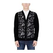 Zwarte Wollen Blend Cardigan Heren Gebreide Kleding Antony Morato , Bl...