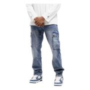 Blauwe Cargo Broek Heren Xplct Studios , Blue , Heren