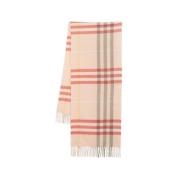 Roze Cashmere Ruit Sjaal Burberry , Pink , Unisex