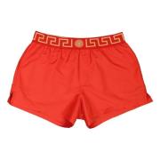 Medusa Greca Zwemshorts Rood Versace , Red , Heren