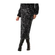 Glamoureuze Zwarte Midi Rok Amaya Amsterdam , Black , Dames