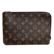 Pre-owned Canvas clutches Louis Vuitton Vintage , Brown , Dames