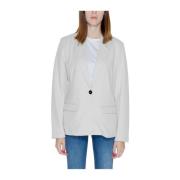 Elastaan Polyester Blazer Damesjas Collectie Only , Beige , Dames