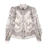 Witte Shirt met Kristal Knopen Zimmermann , Multicolor , Dames