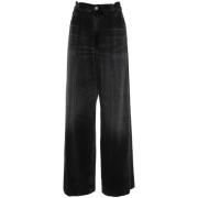 Zwarte Wide Leg Denim Jeans Haikure , Black , Dames