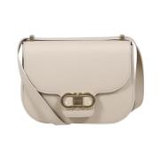 Steen Dubbele Gancio Flap Tas Salvatore Ferragamo , Beige , Dames