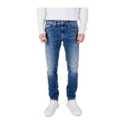 Regenerative Cotton Tapered Blue Jeans Tommy Jeans , Blue , Heren