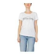 Katoenen Crew Neck T-Shirt Dames Collectie Blauer , White , Dames