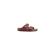 Nubuck Leren Sandaal Birkenstock , Pink , Dames