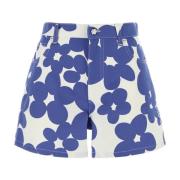 Stijlvolle bedrukte denim shorts Marni , Multicolor , Dames