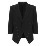 Zwarte double-breasted blazer voor vrouw Y-3 , Black , Dames