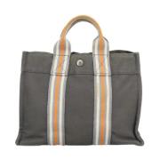 Pre-owned Canvas handbags Hermès Vintage , Gray , Dames