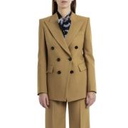 Dubbelrijige wollen blazer jas Chloé , Green , Dames