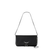 Zwarte leren crossbodytas Zadig & Voltaire , Black , Dames