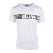 Katoenen T-shirt met CNC-stijl Costume National , White , Heren