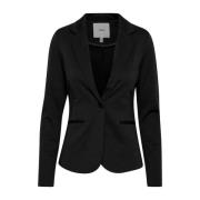 Elegant Suit Jacket met Viscose Ichi , Black , Dames