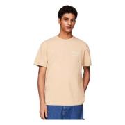 Flag T-shirt Tommy Jeans , Beige , Heren