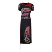 Maxi Jurk met Auto Print Split Andersson Bell , Multicolor , Dames