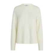 Off-White Gebreide Trui met Ronde Hals Modström , White , Dames