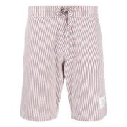 Seersucker Gestreepte Board Shorts Thom Browne , Multicolor , Heren