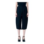 Elastische Taille Geplooide Broek Issey Miyake , Black , Dames