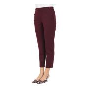 Bordeaux Elegante Broek Slim Fit ViCOLO , Red , Dames