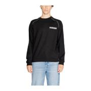 Crewneck Cotton-Blend Sweater Napapijri , Black , Heren