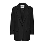 Zwarte Polyester Blazer Damesjas Only , Black , Dames