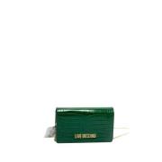 Groene schoudertas met ritssluiting Moschino , Green , Dames