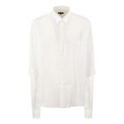 Overhemd met dubbele mouwen en zak Comme des Garçons , White , Heren