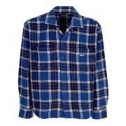 Geweven Limoges Multi Lange Mouw Shirt Obey , Blue , Heren