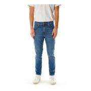 Slim Tapered Fit Denim Jeans Nudie Jeans , Blue , Heren