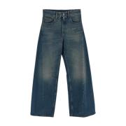 Wijde Pijp Katoenen Jeans MM6 Maison Margiela , Blue , Dames