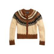 Fairisle Jacquard Wol Alpaca Vest Polo Ralph Lauren , Multicolor , Dam...