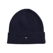 Blauwe Cashmere Katoen Blend Sjaal Tommy Hilfiger , Blue , Heren