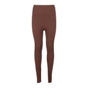 Hoge taille leggings Andrea Adamo , Brown , Dames