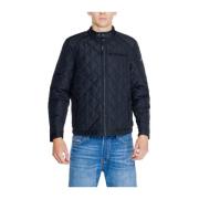 Zwarte Polyamide Winterjas Heren Collectie Replay , Black , Heren