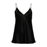 Zijden Metello Topwear in Kleur 002 Max Mara , Black , Dames