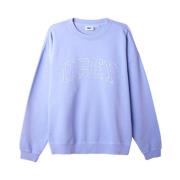 Collegiate Sweatshirt - Blauwe Lucht Grafisch Obey , Blue , Dames