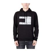 Zwarte Overgangskatoen Hoodie Sweater Tommy Jeans , Black , Heren