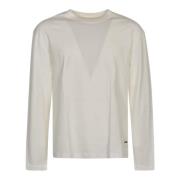 Wit Crew-Neck T-Shirt Jil Sander , White , Heren