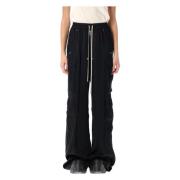 Zwarte Cargo Wide-Leg Broek Rick Owens , Black , Dames