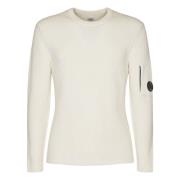 Rib Crew Neck Gebreide Trui C.p. Company , White , Heren