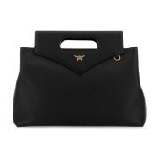 Zachte Diamant Zwarte Leren Handtas MCM , Black , Dames