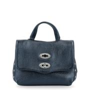 Blauwe Dagelijkse Metalen Postina Tas Zanellato , Blue , Dames