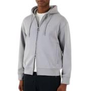 Grijze Hoodie met Rits Emporio Armani , Gray , Heren