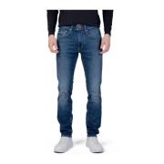 Slim Fit Katoenen Jeans met Elastaan GAS , Blue , Heren